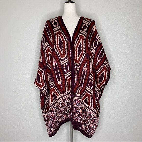 Mossimo Women’s Size L/XL Aztec Knit Oversized Open Front Cardigan - Picture 2 of 12